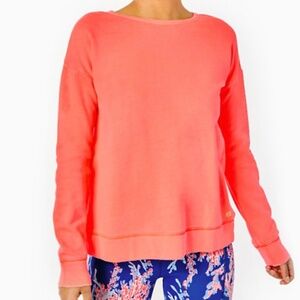 NWT Lilly Pulitzer Biscaya Pullover Sweatshirt Coral XL